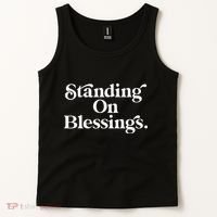 Standing On Blessings Religious Statement Praise God Inspire Tank Top thumb 2
