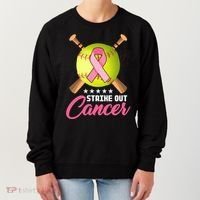 Strike Out Breast Cancer Awareness Baseball Women's Sweatshirt thumb 0