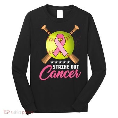 Strike Out Breast Cancer Awareness Baseball Long Sleeve Shirt