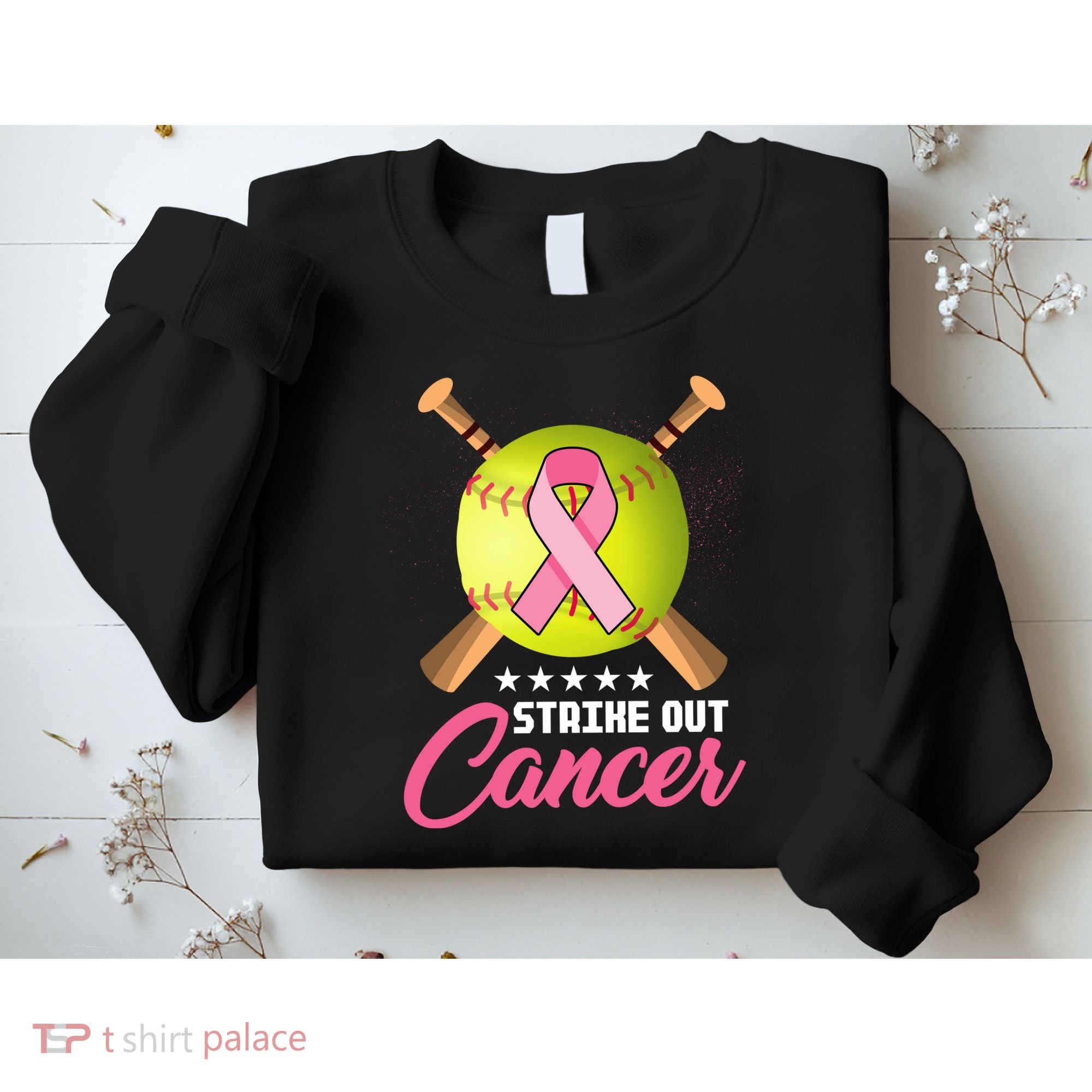 Strike Out Breast Cancer Awareness Baseball Sweatshirt