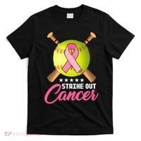 Strike Out Breast Cancer Awareness Baseball T-Shirt thumb 0