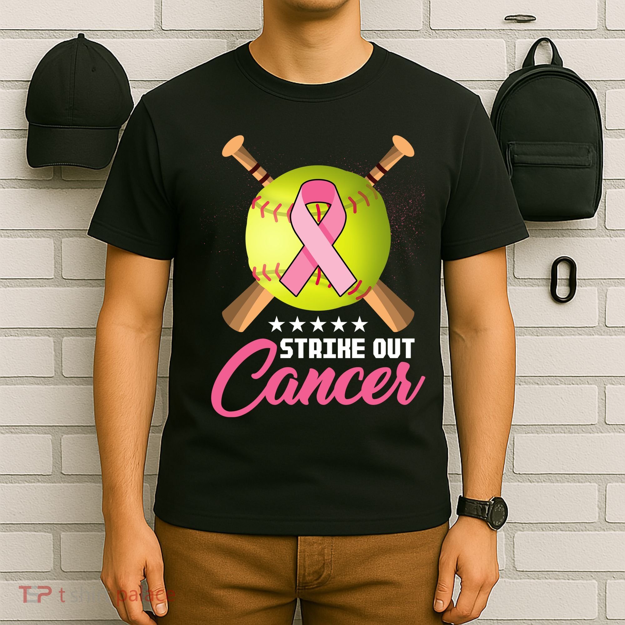 Strike Out Breast Cancer Awareness Baseball T-Shirt