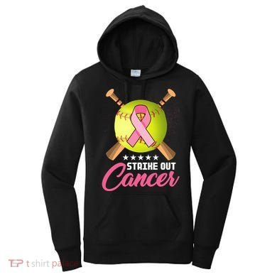 Strike Out Breast Cancer Awareness Baseball Women's Hoodie