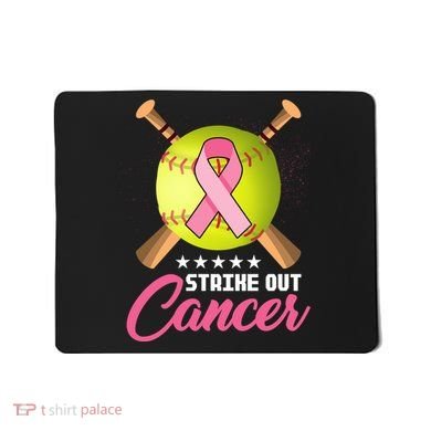 Strike Out Breast Cancer Awareness Baseball Mousepad