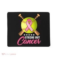 Strike Out Breast Cancer Awareness Baseball Mousepad thumb 0