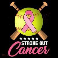 Strike Out Breast Cancer Awareness Baseball Ornament thumb 1