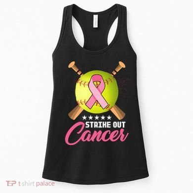 Strike Out Breast Cancer Awareness Baseball Women's Tank Top