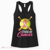 Strike Out Breast Cancer Awareness Baseball Women's Tank Top thumb 0