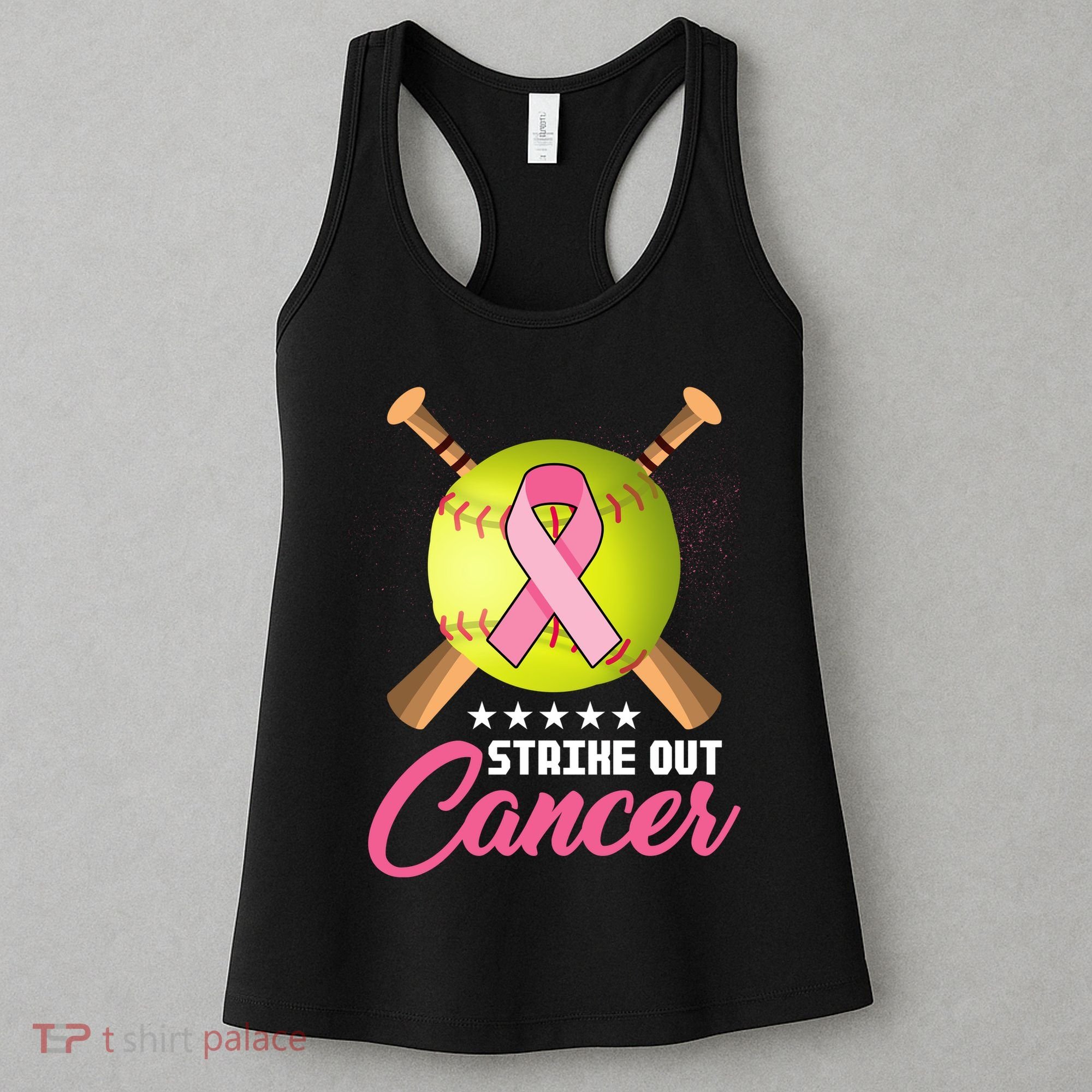 Strike Out Breast Cancer Awareness Baseball Women's Tank Top