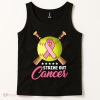 Strike Out Breast Cancer Awareness Baseball Tank Top thumb 2