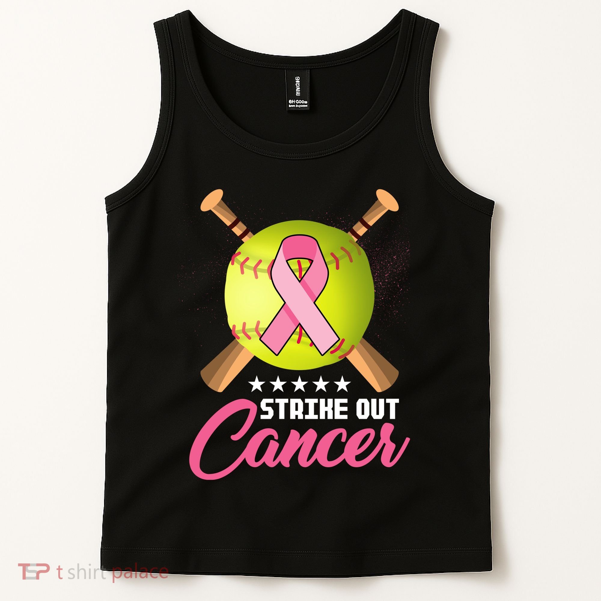 Strike Out Breast Cancer Awareness Baseball Tank Top