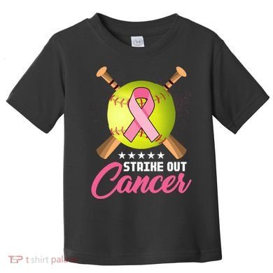 Strike Out Breast Cancer Awareness Baseball Toddler T-Shirt