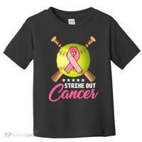 Strike Out Breast Cancer Awareness Baseball Toddler T-Shirt thumb 0