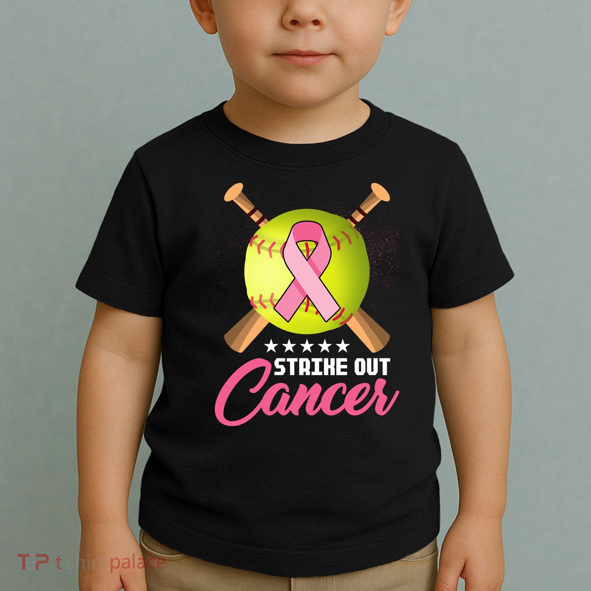 Strike Out Breast Cancer Awareness Baseball Toddler T-Shirt