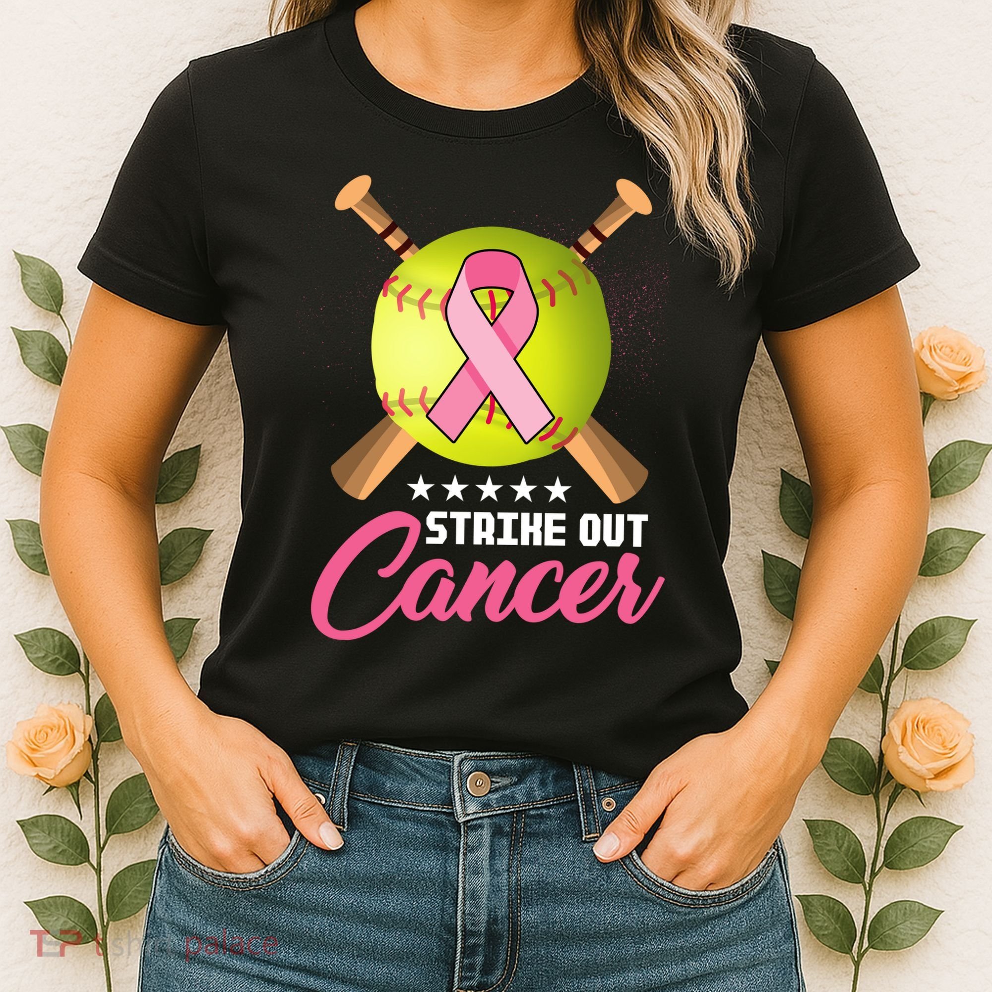 Strike Out Breast Cancer Awareness Baseball Women's T-Shirt