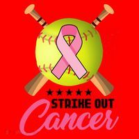 Strike Out Breast Cancer Awareness Baseball Santa Hat thumb 1