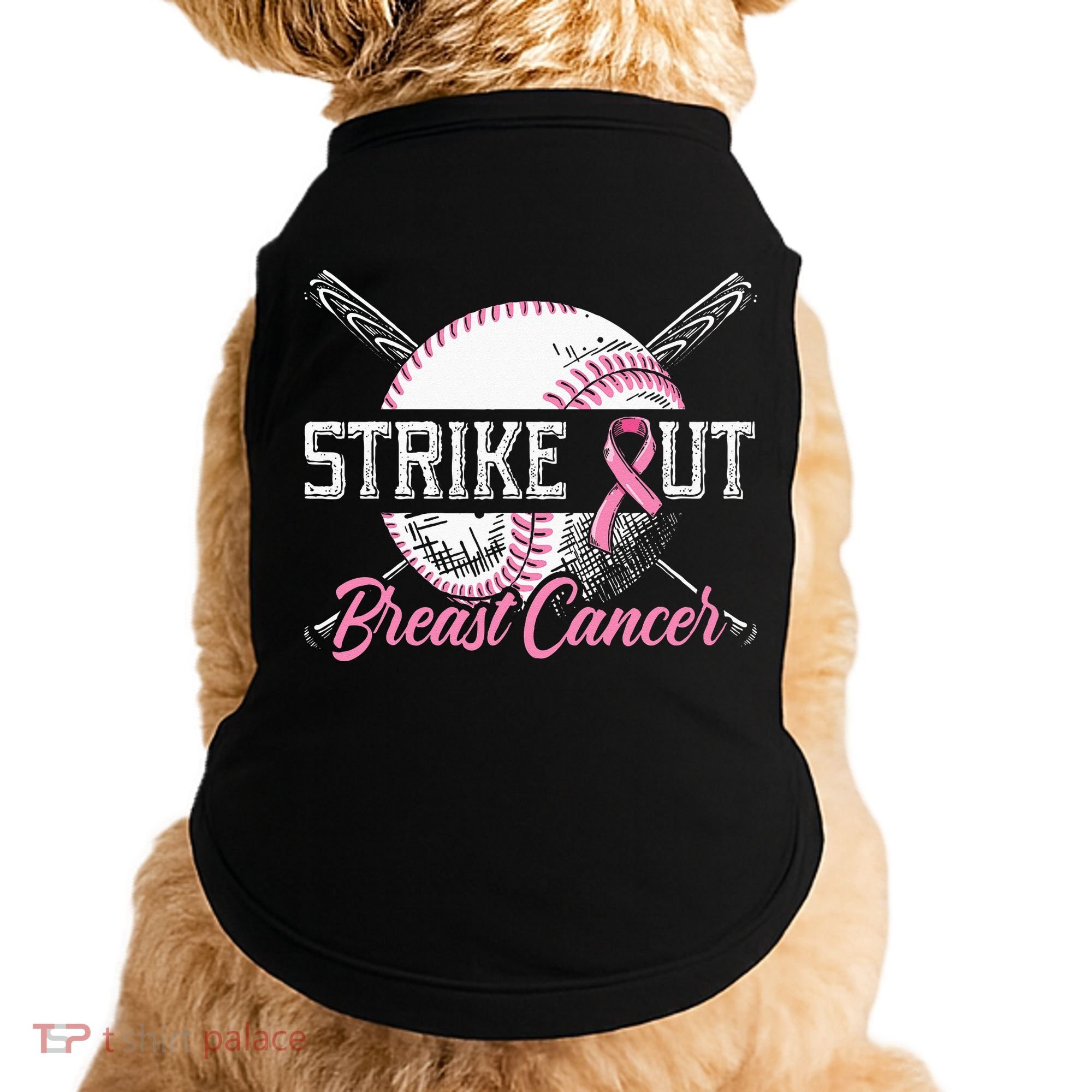 Strike Out Breast Cancer Baseball Breast Cancer Awareness Doggie Tank