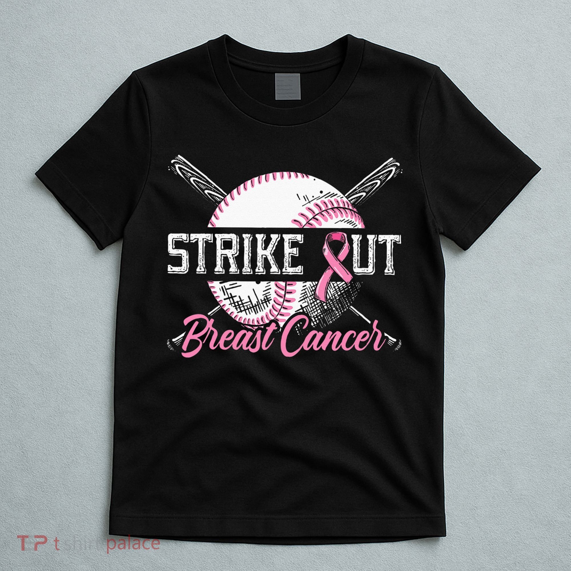 Strike Out Breast Cancer Baseball Breast Cancer Awareness T-Shirt