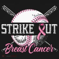 Strike Out Breast Cancer Baseball Breast Cancer Awareness Women's Hoodie thumb 2