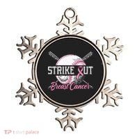 Strike Out Breast Cancer Baseball Breast Cancer Awareness Ornament thumb 0