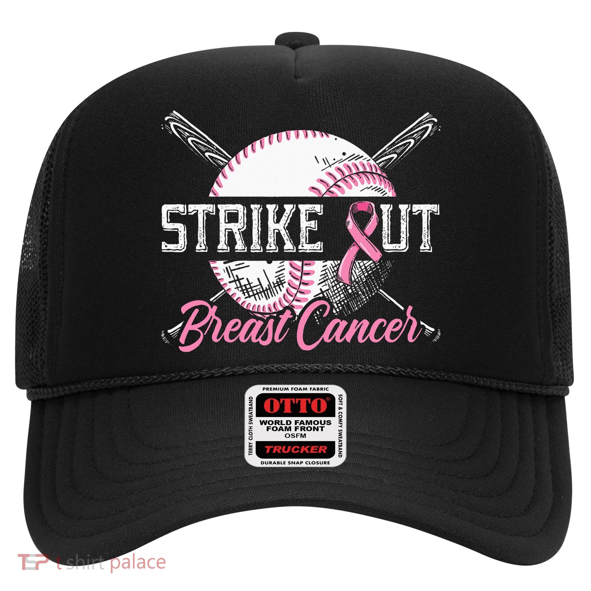 Strike Out Breast Cancer Baseball Breast Cancer Awareness Hat
