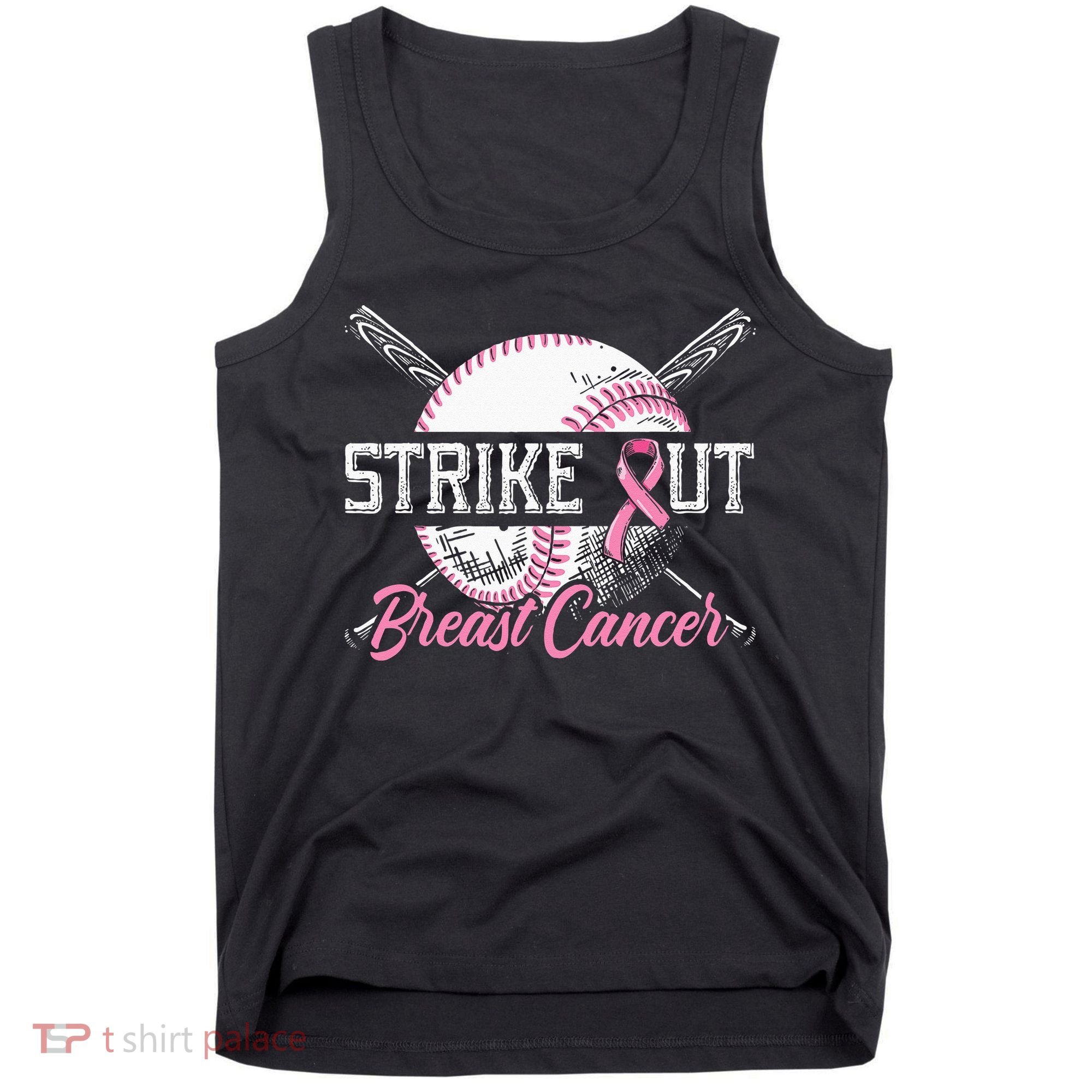 Strike Out Breast Cancer Baseball Breast Cancer Awareness Tank Top
