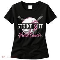 Strike Out Breast Cancer Baseball Breast Cancer Awareness Women's T-Shirt thumb 0