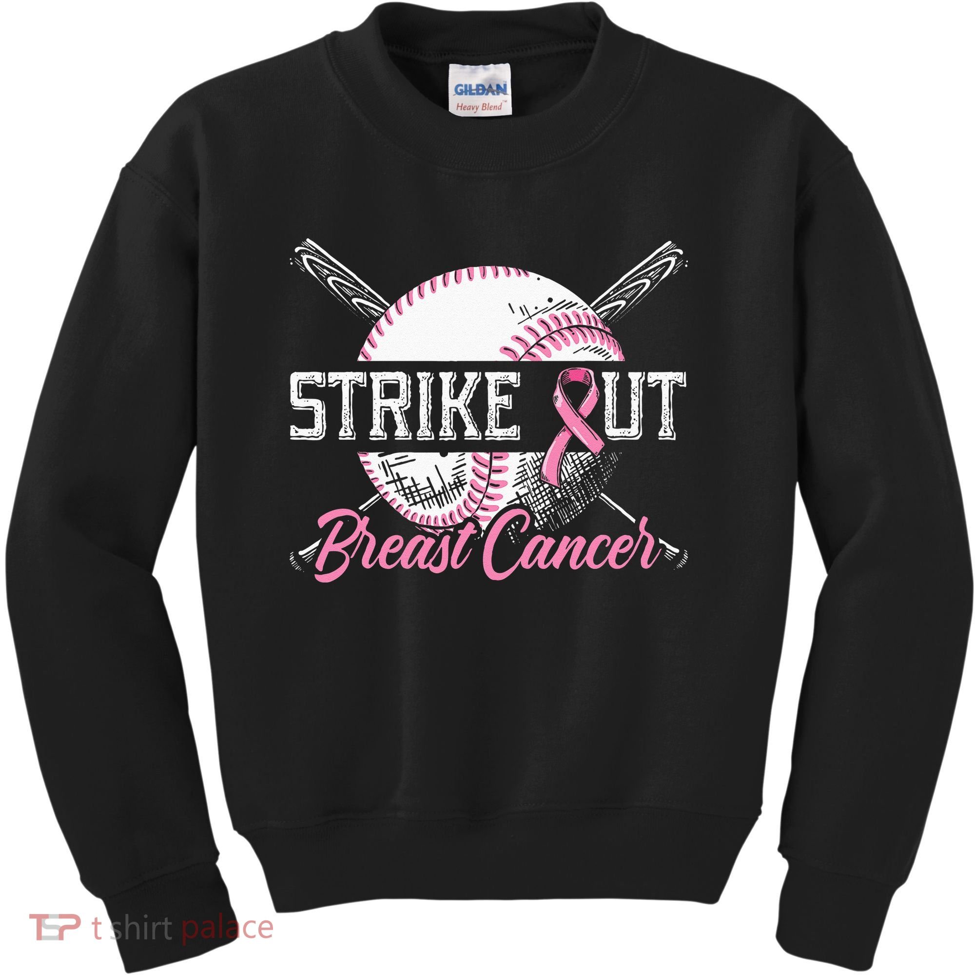 Strike Out Breast Cancer Baseball Breast Cancer Awareness Kids Sweatshirt