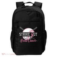 Strike Out Breast Cancer Baseball Pink Ribbon Backpack thumb 0