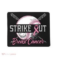 Strike Out Breast Cancer Baseball Pink Ribbon Mousepad thumb 0