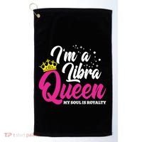 September October Birthday Astrology Libra Queen Funny Gift Golf Towel thumb 0