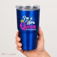 September October Birthday Astrology Libra Queen Funny Gift Tumbler thumb 2