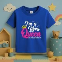 September October Birthday Astrology Libra Queen Funny Gift Toddler T-Shirt thumb 3