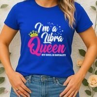 September October Birthday Astrology Libra Queen Funny Gift Women's T-Shirt thumb 2