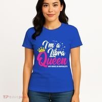 September October Birthday Astrology Libra Queen Funny Gift Women's T-Shirt thumb 4