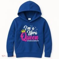 September October Birthday Astrology Libra Queen Funny Gift Kids Hoodie thumb 0
