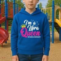 September October Birthday Astrology Libra Queen Funny Gift Kids Hoodie thumb 2