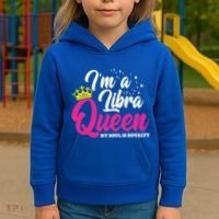 September October Birthday Astrology Libra Queen Funny Gift Kids Hoodie thumb 3