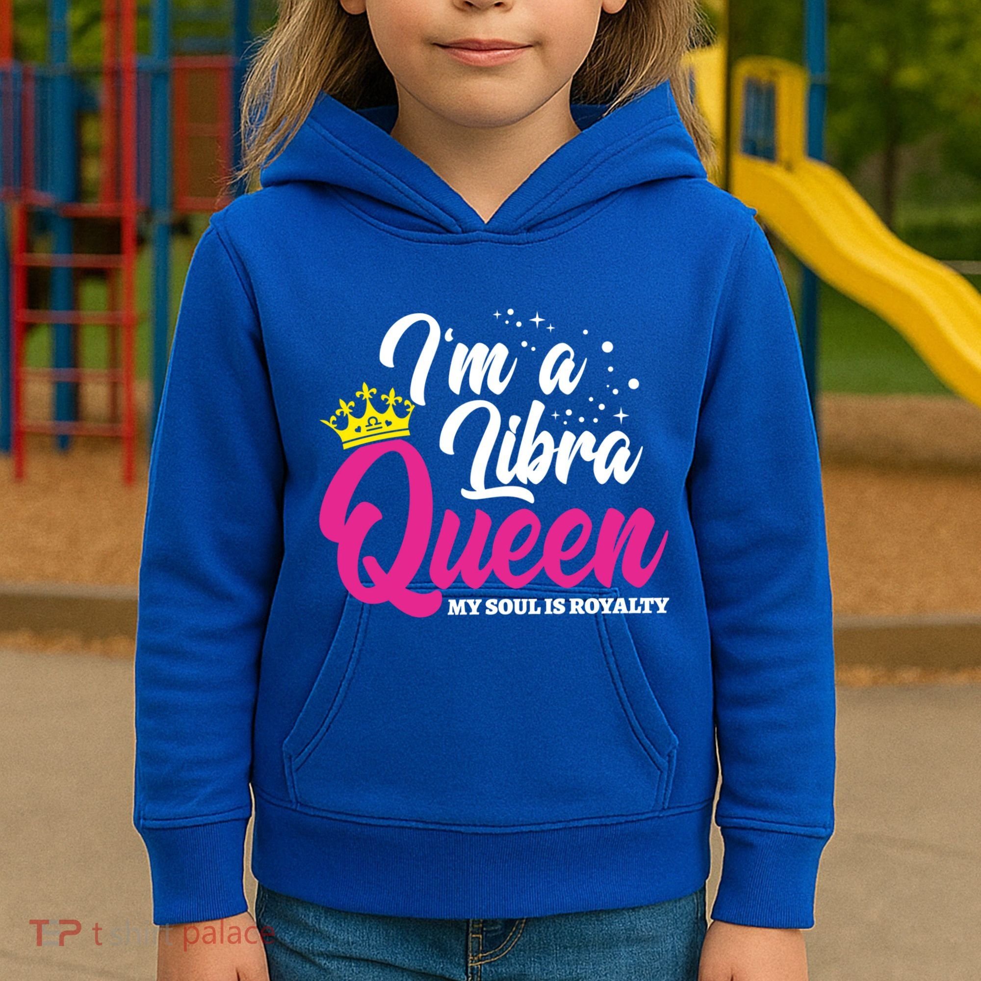 September October Birthday Astrology Libra Queen Funny Gift Kids Hoodie