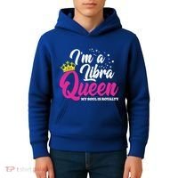 September October Birthday Astrology Libra Queen Funny Gift Kids Hoodie thumb 4