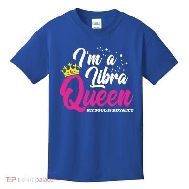 September October Birthday Astrology Libra Queen Funny Gift Kids T-Shirt
