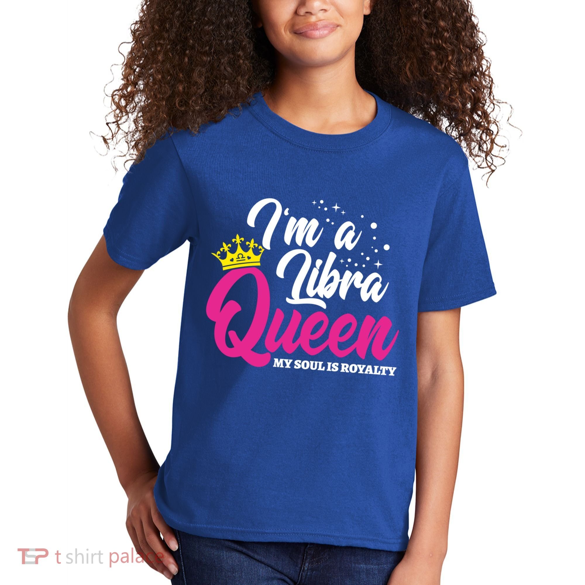 September October Birthday Astrology Libra Queen Funny Gift Kids T-Shirt