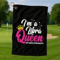 September October Birthday Astrology Libra Queen Cute Gift Golf Towel thumb 1