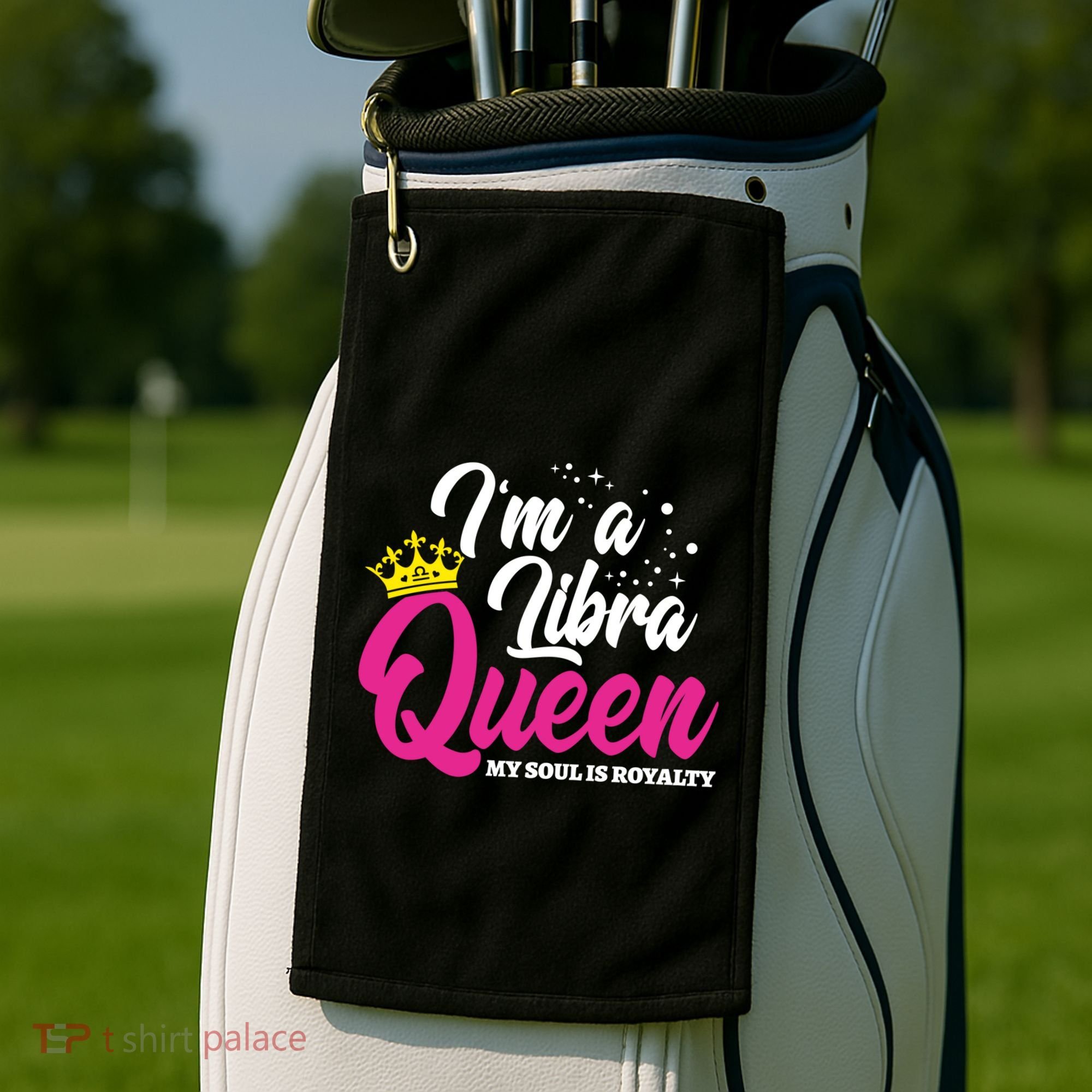 September October Birthday Astrology Libra Queen Cute Gift Golf Towel