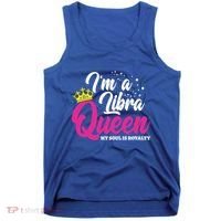 September October Birthday Astrology Libra Queen Cute Gift Tank Top thumb 0