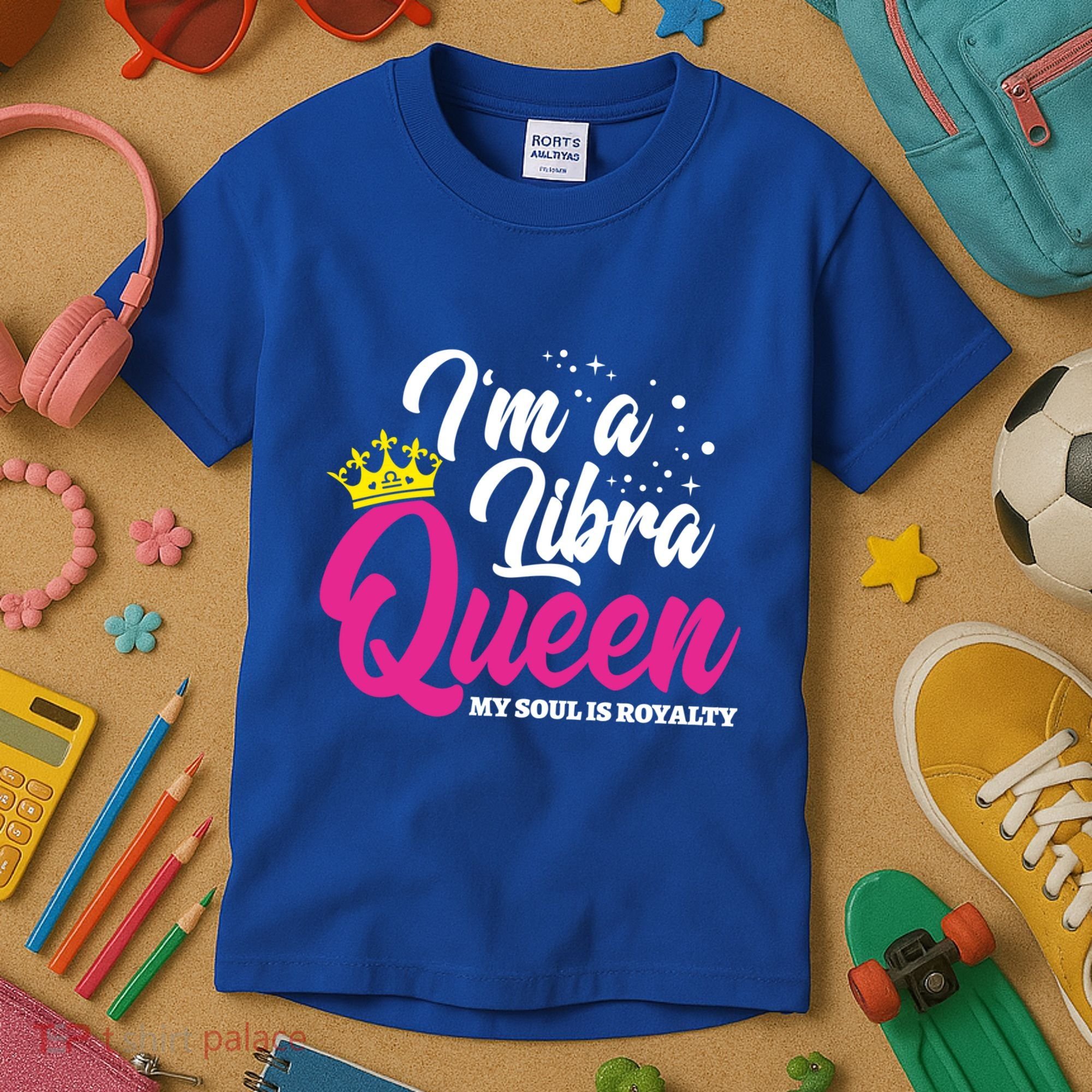 September October Birthday Astrology Libra Queen Cute Gift Kids T-Shirt