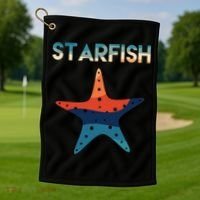 Starfish Ocean Beach Golf Towel thumb 1