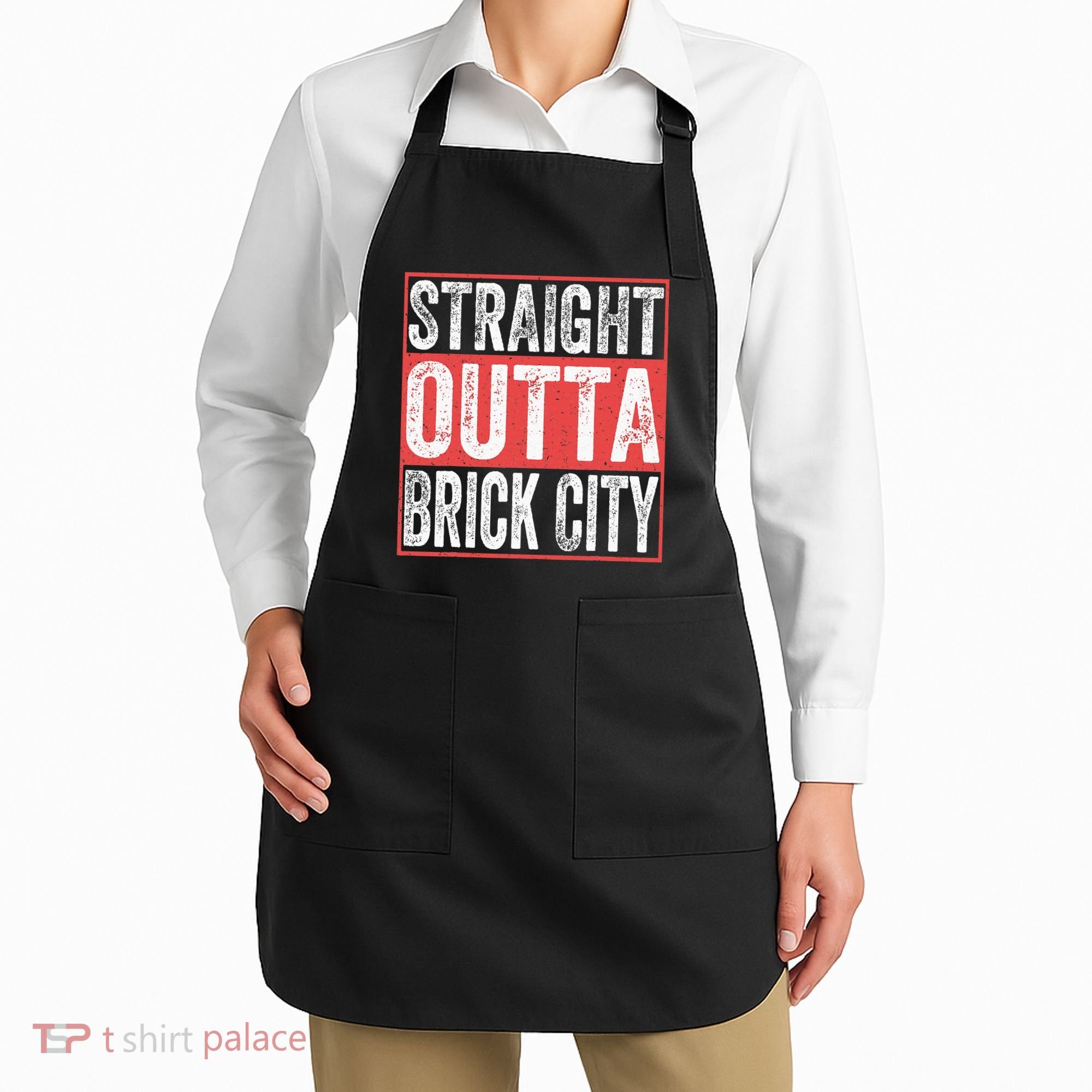 Straight Outta Brick City Newark City New Jersey Apron