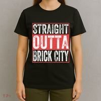 Straight Outta Brick City Newark City New Jersey T-Shirt thumb 4