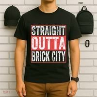 Straight Outta Brick City Newark City New Jersey T-Shirt thumb 6
